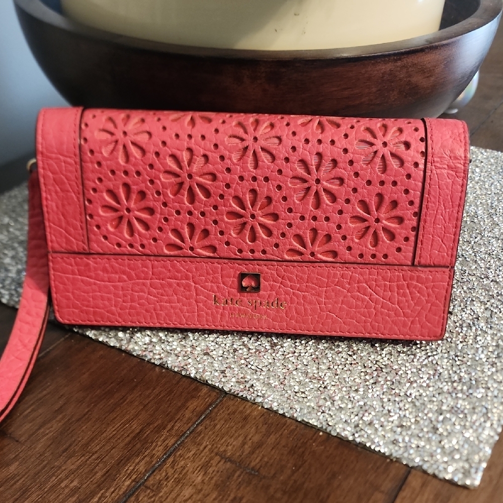 Kate Spade Pink Floral Cutout Women's Bag